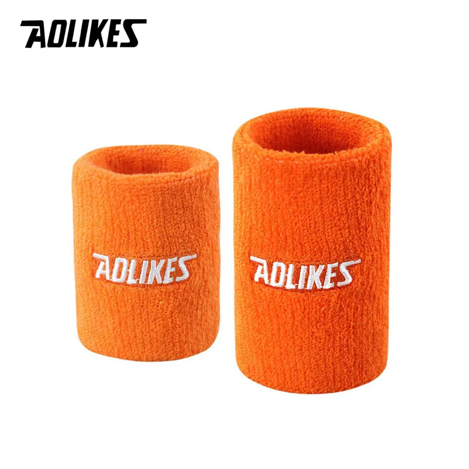 Orange AOLIKES 1 шт. Защитный Браслет для тренажерного зала Тяжелая атлетика поддержка запястья спортивный наручный бандаж Теннисный бадминтон баскетбольные напульсники защита - Цвет: Orange
