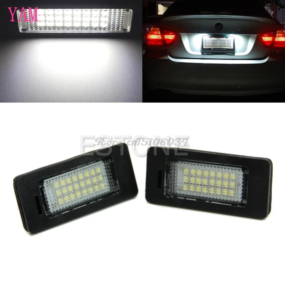 

2 x Error Free 24-LED License Plate Light For BMW E90 M3 E92 E70 E39 F30 E60 E93 S08 Wholesale&DropShip