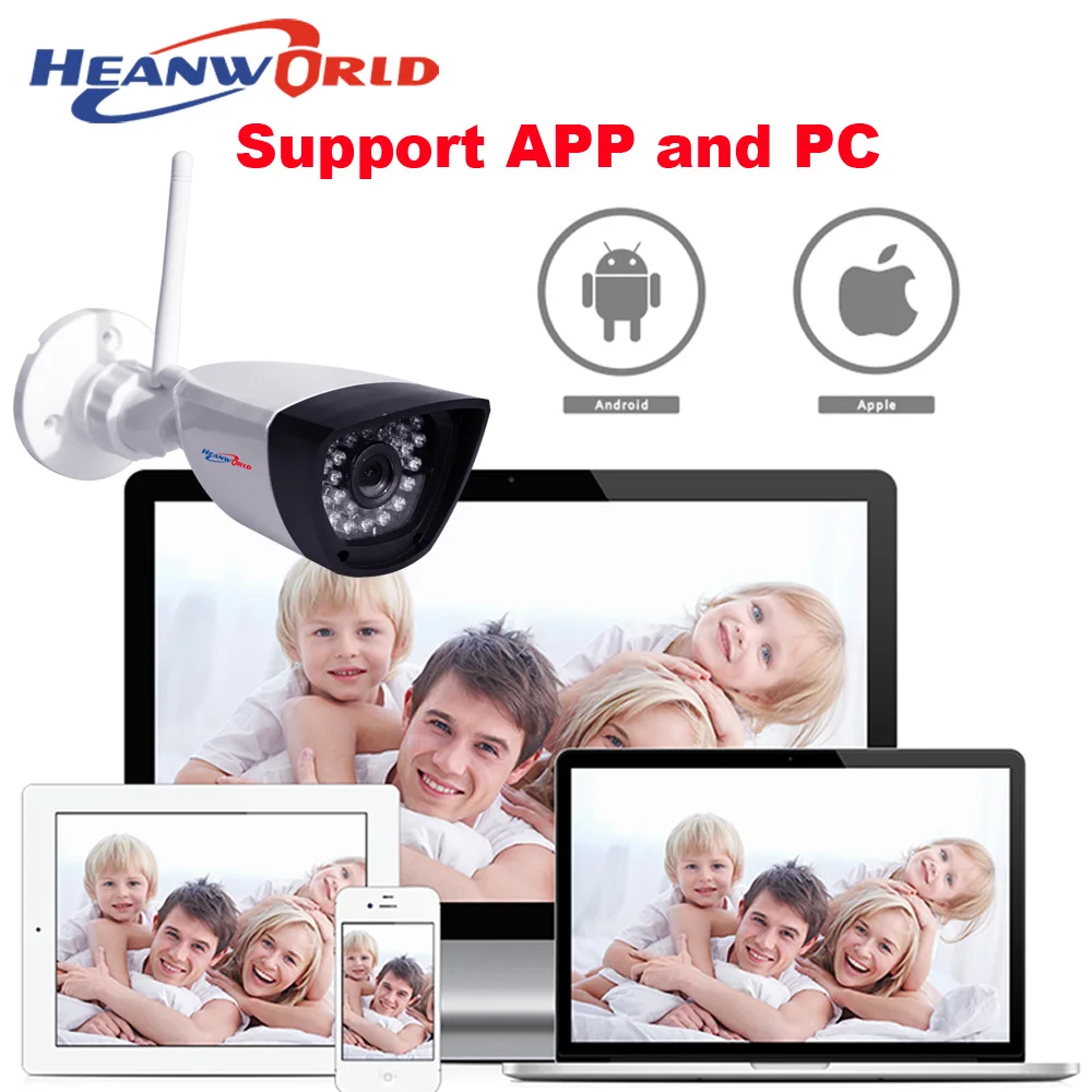 Беспроводная Проводная IP камера Heanworld P2P ONVIF 1080P веб HD для домашнего