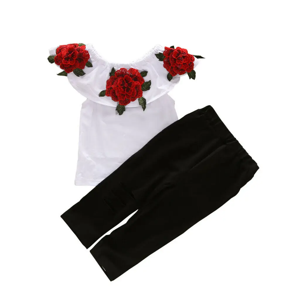 Летняя одежда с цветочным рисунком для маленьких девочек Новинка 2019 года летняя