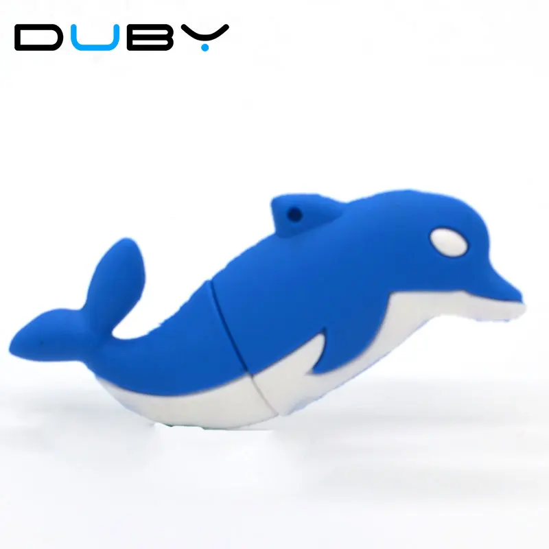 100% натуральная USB флэш накопитель с милым рисунком в форме дельфина карта памяти