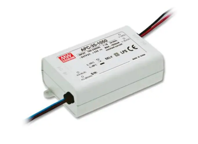 Mean Well APC-35-1050 35 Вт 11-33 в 1050 мА светодиодный водонепроницаемый драйвер, одиночный выходной импульсный источник питания
