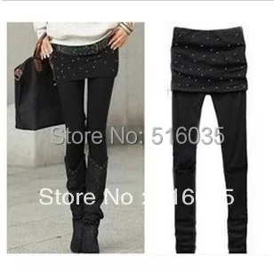 

Бесплатная доставка, весенне-осенне-зимняя плотная Женская юбка, брюки, юбки с леггинсами, мини-юбка с эластичным поясом, леггинсы