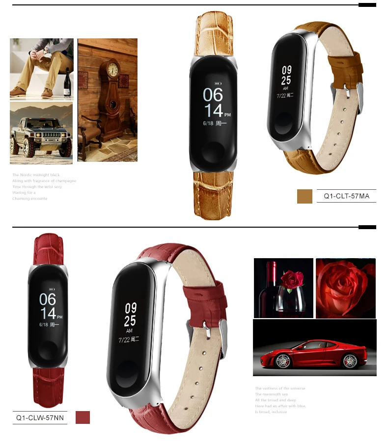 Mi Band 4/3 металлический кожаный ремешок для оригинальной Xiaomi mi Band 3 для Xiaomi mi Band 4/3 ремешок для браслета mi band 4/3 браслеты