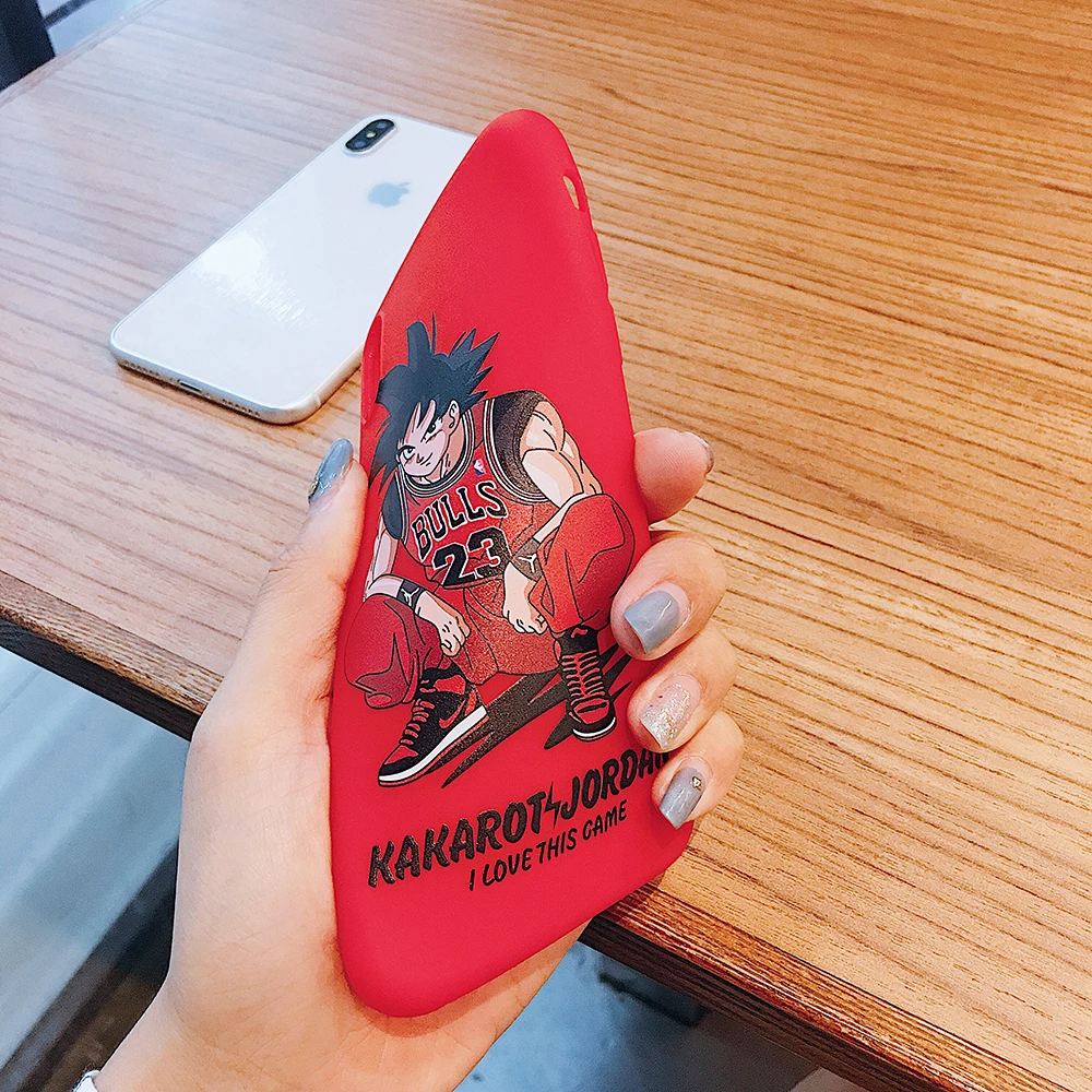 Cartoon Dragonball Wukong Bull 23 Legend Colored Drawing Soft TPU Case For iPhone XS XR MAX X 6 6S 7 8 Plus |