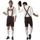 Костюм Lederhosen для мужчин, баварский костюм для Октоберфеста, немецкого пива, карнавальный костюм для Хэллоуина