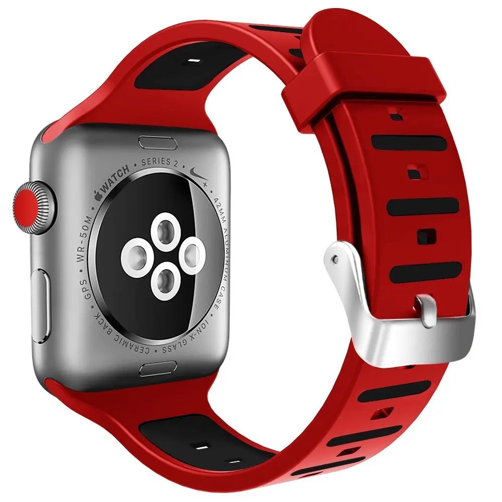 Спортивный Чехол для Apple Watch Series 3 1 2 38 мм 42 ремешок силиконовый спортивный