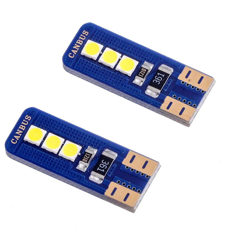 10 шт. T10 W5W светодиодные лампы 3030 SMD 168 194 автомобильные аксессуары зазор для чтения