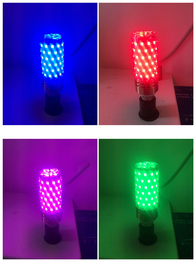 Фиолетовый/желтый/красный/синий/зеленый/белый/теплый/CoolWhite 12 Вт 16 Вт светодиодный кукурузный светильник E14 E27 светодиодный лампы SMD2835 220V для домашнего украшения