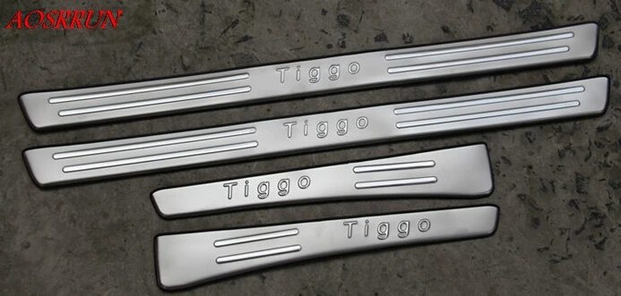 Для Chery Tiggo FL Новинка 2012 2013 Накладка из нержавеющей стали Порог 4 | Лепнина для интерьера -32726000003