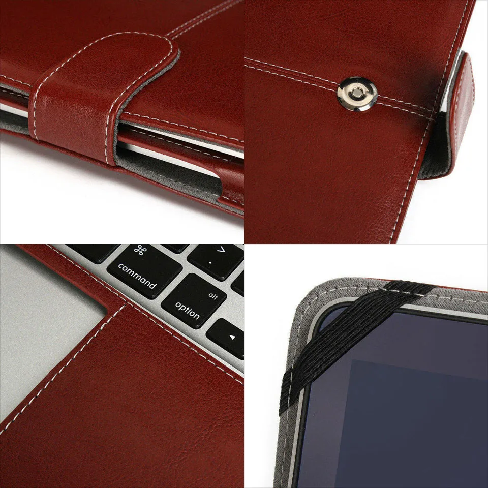 Деловой PU кожаный кейс для ноутбука Apple Macbook Pro Air retina 11 12 13 15 дюймов ультрабук чехол