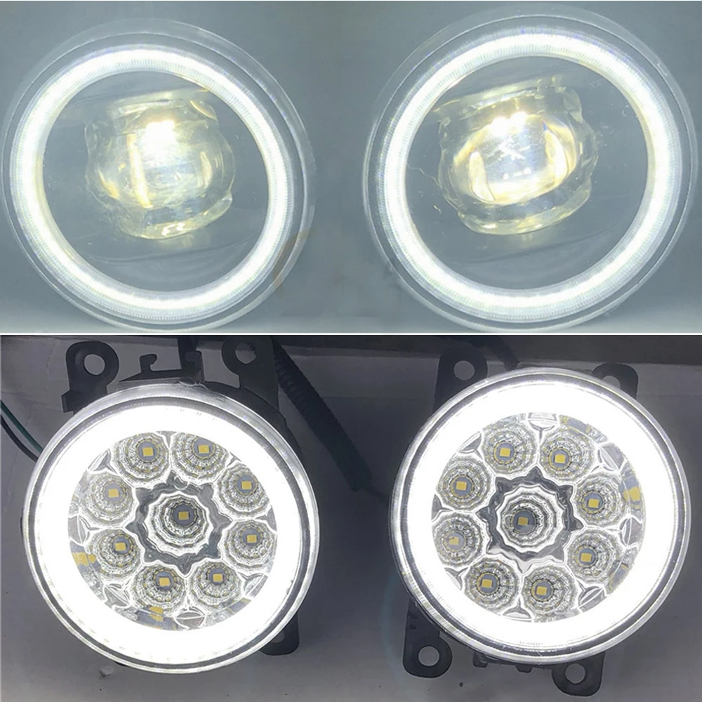 Противотуманный светильник angel eyes для Renault Megane 2 салун LM0 LM1 2003- противотуманная фара в сборе 12 В светодиодный супер яркий противотуманный светильник s