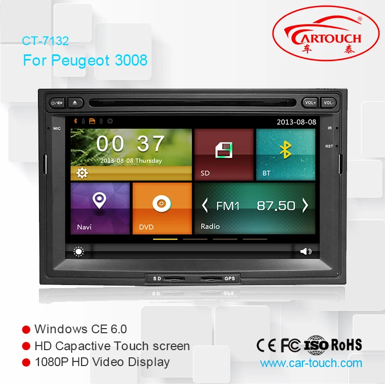 Автомобильный DVD стерео для Peugeot 3008 5008 Partner Berlingo Авторадио Аудио Видео GPS навигация