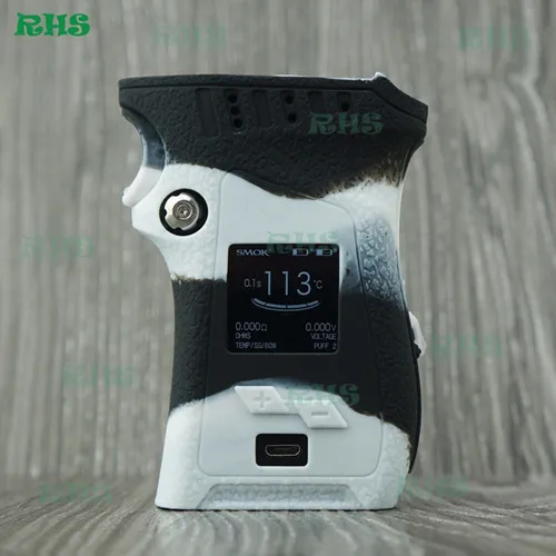 black white RHS силиконовый защитный чехол для правой руки/Чехол/чехол для Smok Mag 225W 13 цветов - Цвет: black white