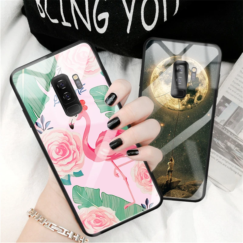Case for Samsung Galaxy S8 S 8 8S SM G950F G950FD Tempered Glass Back Cases Cover Shell SM-G950F SM-G950FD Silicone Coque |