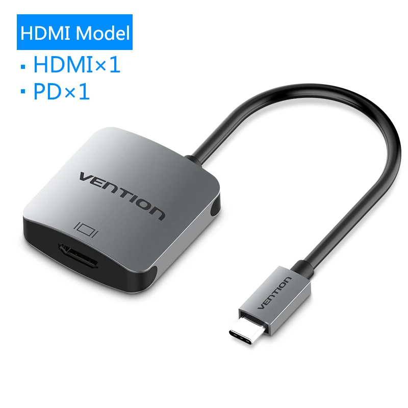 CGAHB Vention USB C HDMI 4K USB 3,1 type C-HDMI Famale адаптер для MacBook Chromebook Pixel huawei mate 10 usb type-c HDMI адаптер - Цвет: CGAHB