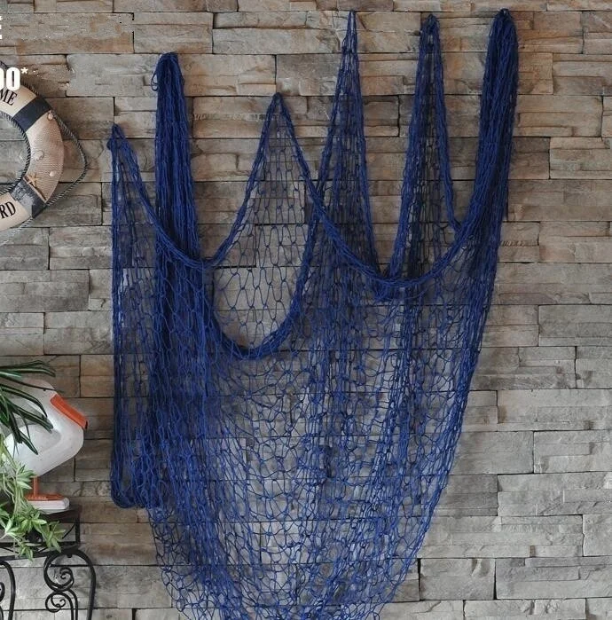 

Fisher Chioce 3D Wall Stickers Big Nautical Fishing Net Style Wall Hanging Decorations Younger Living Room Decors Ornaments