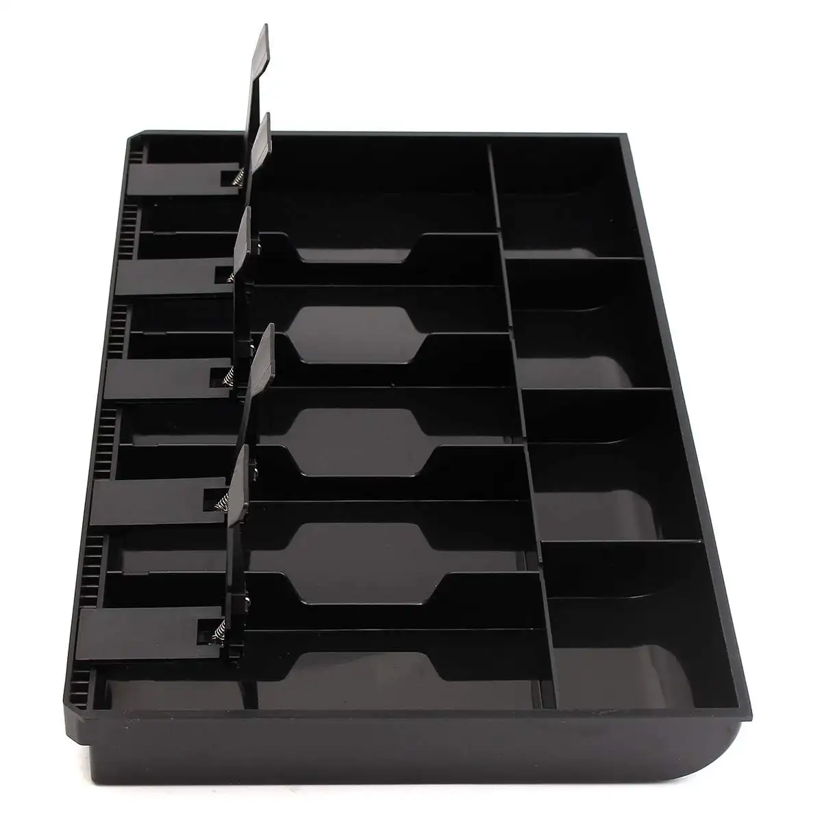 Large 5-Grid Cash Register Insert Tray for Coins and Bills, Cashier Drawer Storage Replacement Organizer image 3