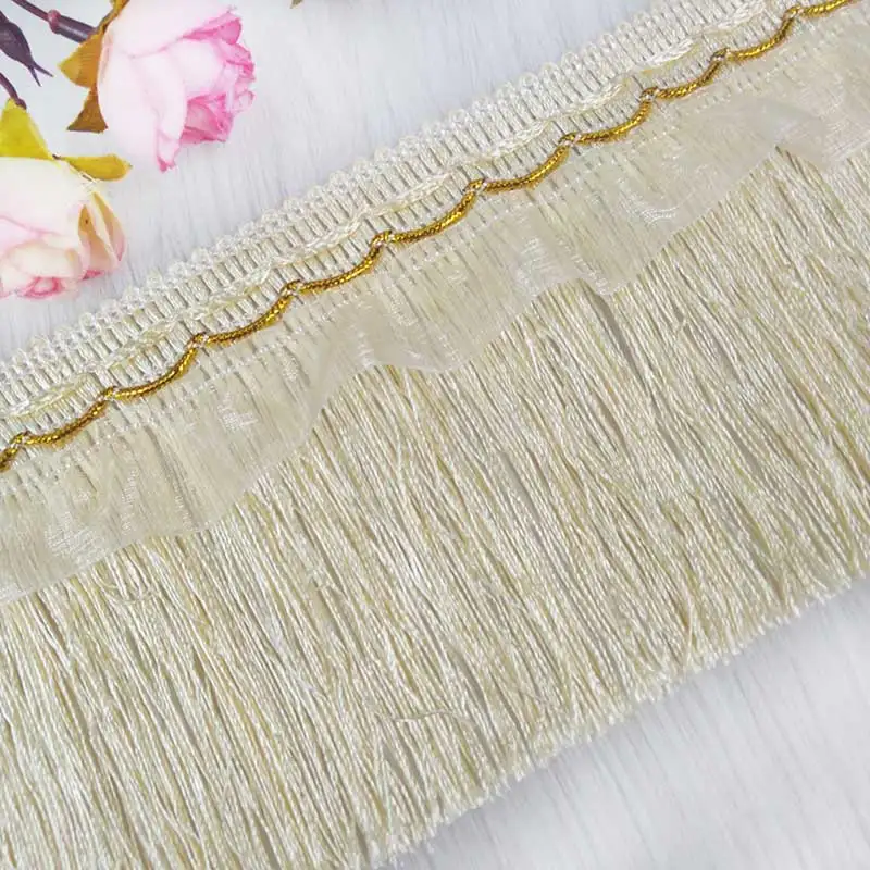 10 см широкая кружевная бахрома отделка кисточка DIY аксессуары кружевная лента украшение дома занавес диван крышка 11 м - Цвет: 11