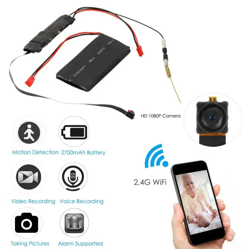 Мини Wi Fi Камера IP Full HD 1080 P видеокамера P2P обнаружения движения видео безопасности