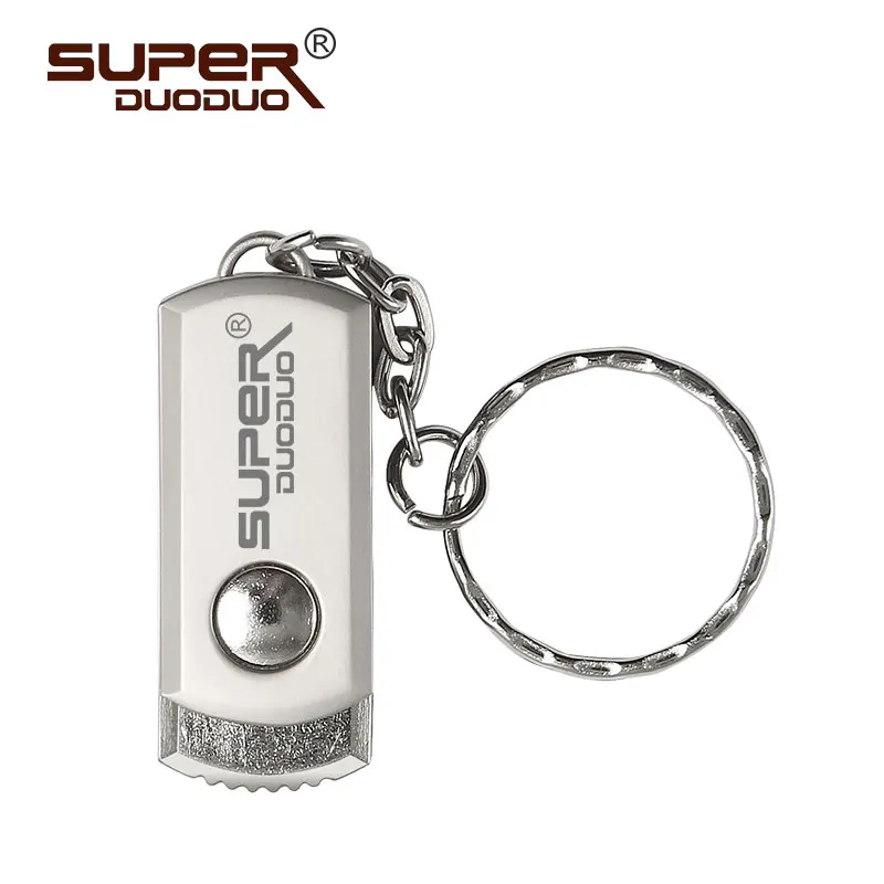 silver USB накопитель 2,0, металлический мини usb флеш-накопитель, 32 ГБ, 64 ГБ, 16 ГБ,, флеш-накопитель, карта памяти 128 ГБ - Цвет: silver