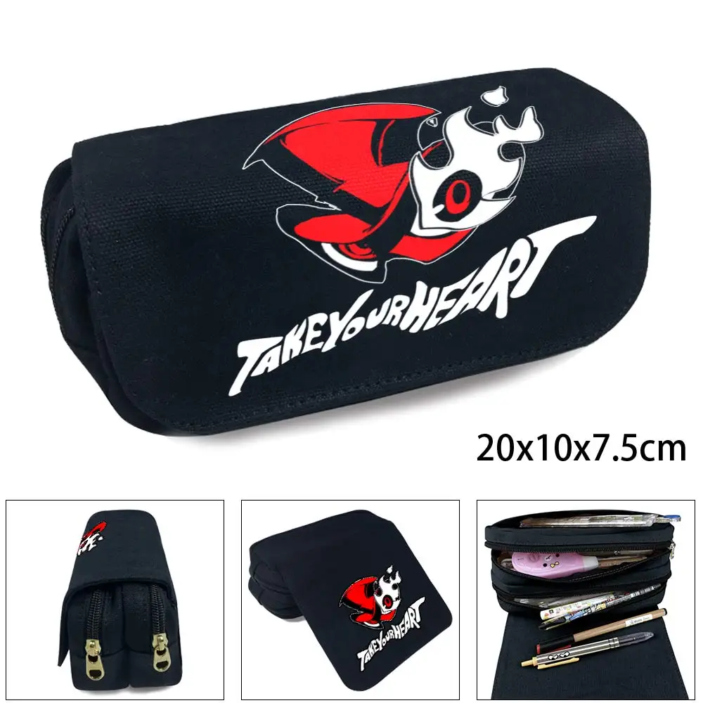 Persona5 P5 PencilCase игра Возьмите ваше сердце холст органайзер для хранения PencilBox StorageBag