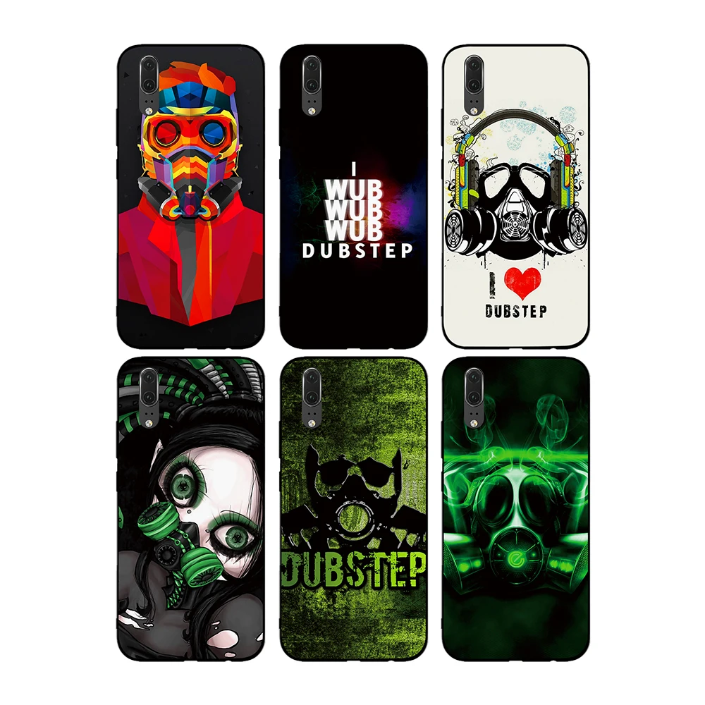 Dubstep противогаз для Huawei P8 P9 P10 P20 P30 Lite Pro P Smart 2016 2019 TPU Мягкий силикон|Чехлы-накладки|