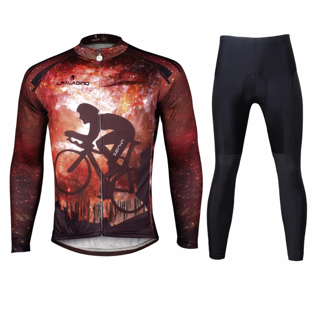 ILPALADINO Cycling Jersey Sets Men MTB Ciclismo Sportswear Bicyle Long Sleeve Autumn Winter Bike Jacket Skinsuit | Спорт и