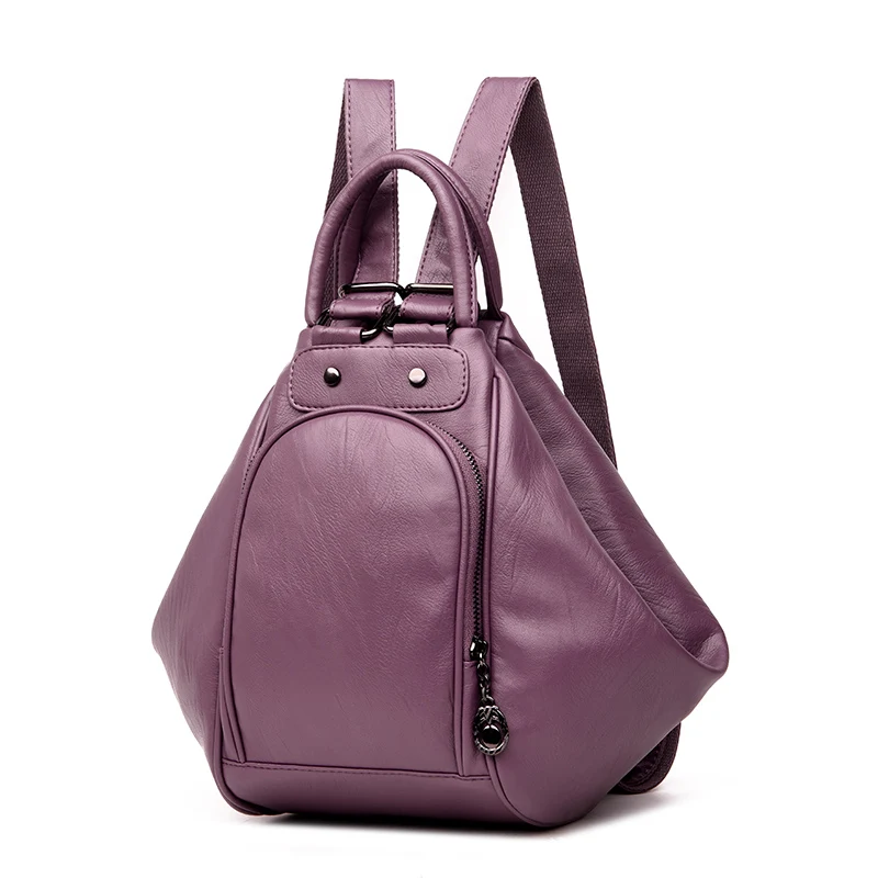 Purple LANYIBAIGE женский недорогой эффективный рюкзак, женские сумки на плечо и многофункциональные рюкзаки, общие сумки для девочек, школьный ранец, дорожная сумка - Цвет: Purple
