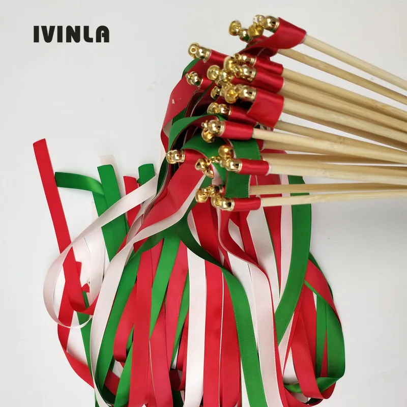 50Pieces/Lot Pink green and red wedding wands with gold bell for decoration | Дом и сад