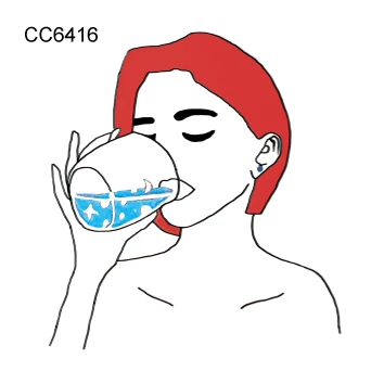 CC6416 Rocooart CC6 6X6 см маленькая винтажная Старая школа Стиль пистолет Девушки Женщины Черный Белый лицо временная татуировка наклейка боди-арт поддельные татуировки - Цвет: CC6416
