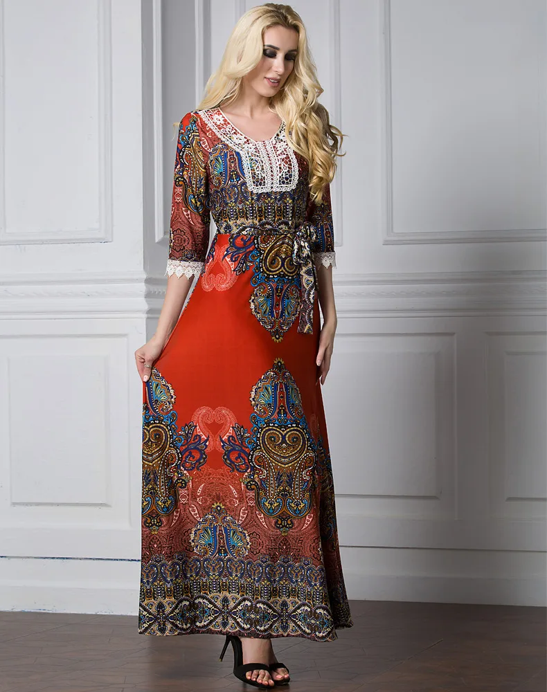 Платье женское кружевное длинное с высокой талией размеры до 7XL|Женские платья| |