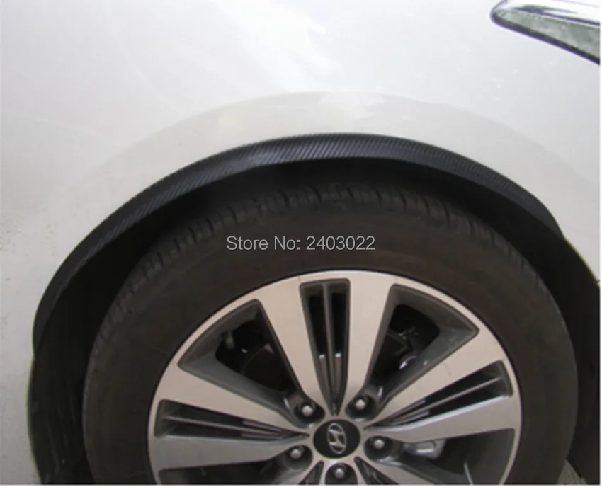 Opel Corsa A B C D e 4 pcsCar карбоновый волокнистый слой резины защита арки наклейка в форме губ отделка крыло вспышка против царапин