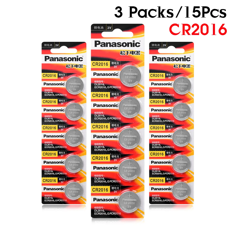 15 X аккумулятор для PANASONIC cr2016 3v кнопочные батарейки для часов компьютера cr для игрушек