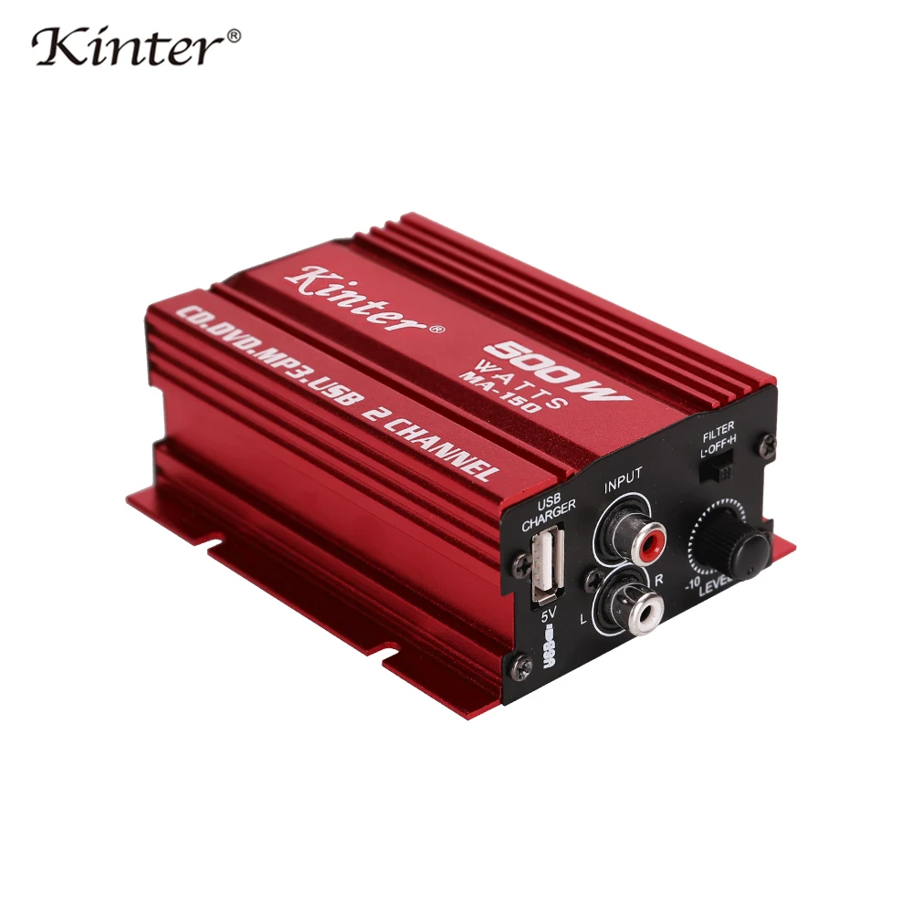 Kinter MA-150 Hi-Fi усилитель аудио мини 2CH DC12V воспроизведение стерео звука с динамиком