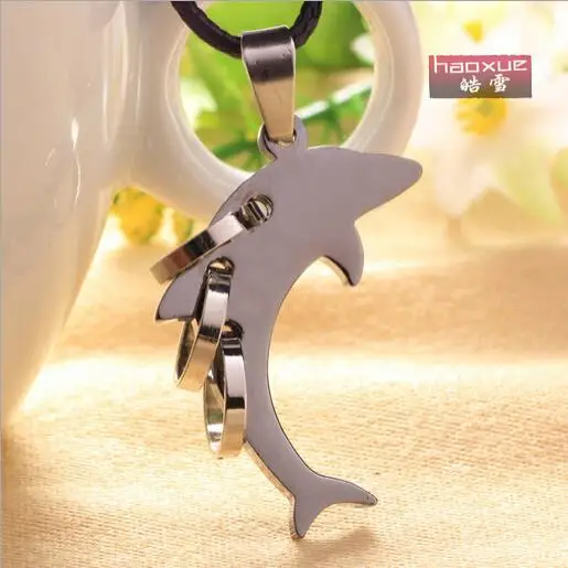 1 шт. маленькие аксессуары из титана дельфины титан Мужская подвеска ожерелье