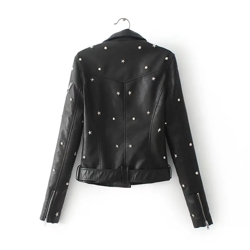 2018 Осенняя Женская куртка из искусственной кожи Верхняя одежда Новая модная