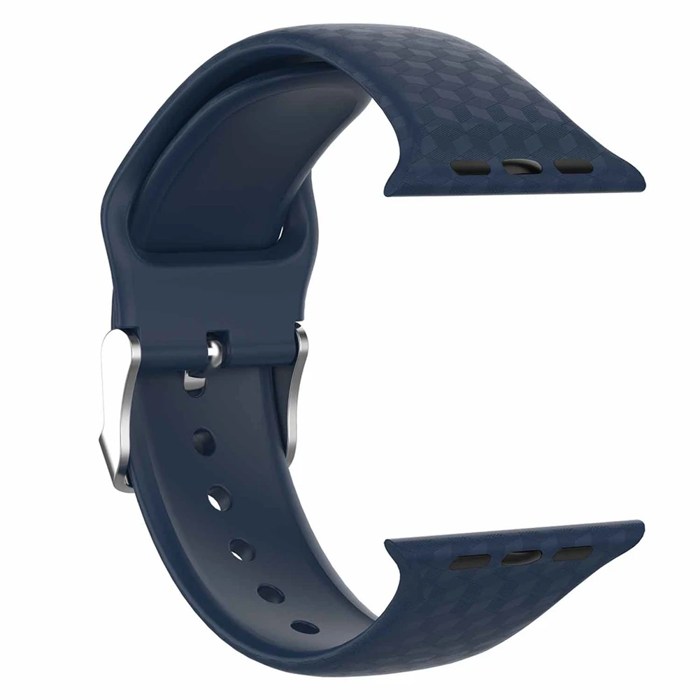 3D Текстура силиконовый ремешок для наручных часов Apple Watch серии 1/2/3, 42 мм, 38 мм, версия браслет ремешок для наручных часов iwatch серии 4 40 мм 44 мм