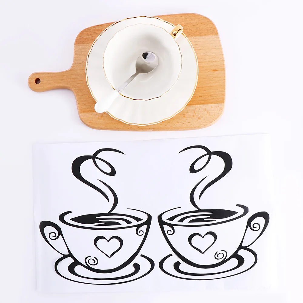 1 шт. DIY кофейные чашки для кафе чайные стены художественные Виниловые наклейки