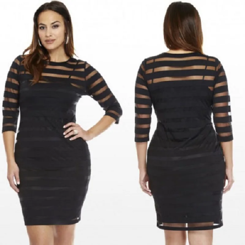 Сексуальное платье карандаш для женщин элегантное облегающее прозрачное