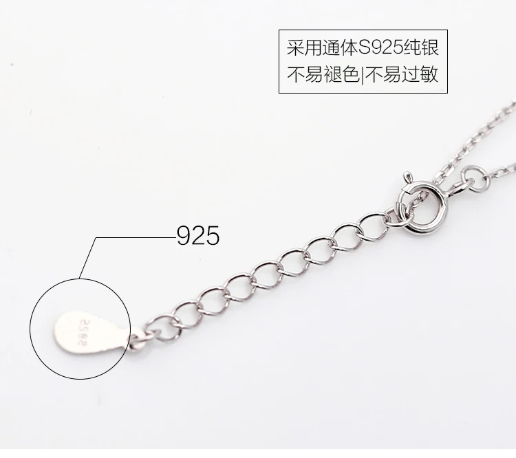 Bijoux Мода 925 серебро длинный крест ожерелье s для женщин эффектное колье свадебное ожерелье девушки вечерние подарок