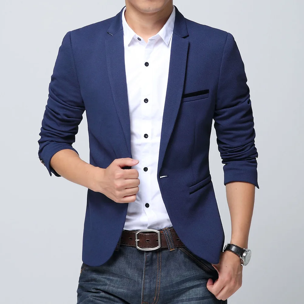 2021 дизайнерский мужской костюм куртки Осенний Тонкий Блейзер повседневный