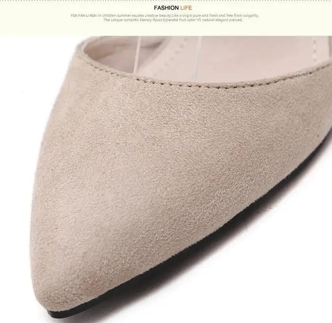 2018 сезон весна осень Корейская версия новых замшевых туфель на высоком каблуке с