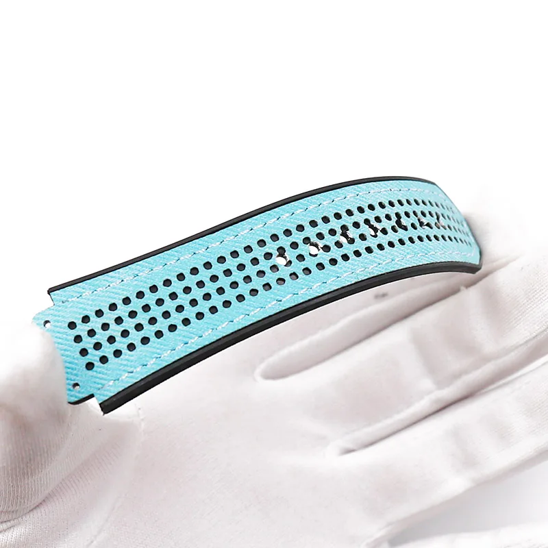 

Rubber strap men's watch accessories for HUBLOT leather strap buckle waterproof breathable bracelet watch band 25mmx19mm