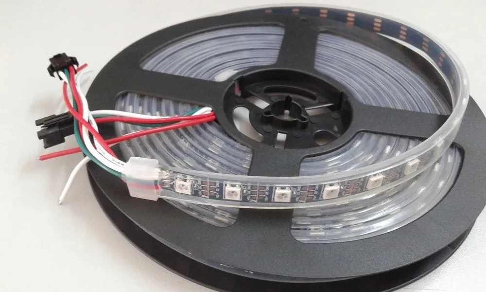 Бесплатная доставка Fedex 5050SMD WS2812B DC 5 В RGB Светодиодная Пиксельная полоса WS2812