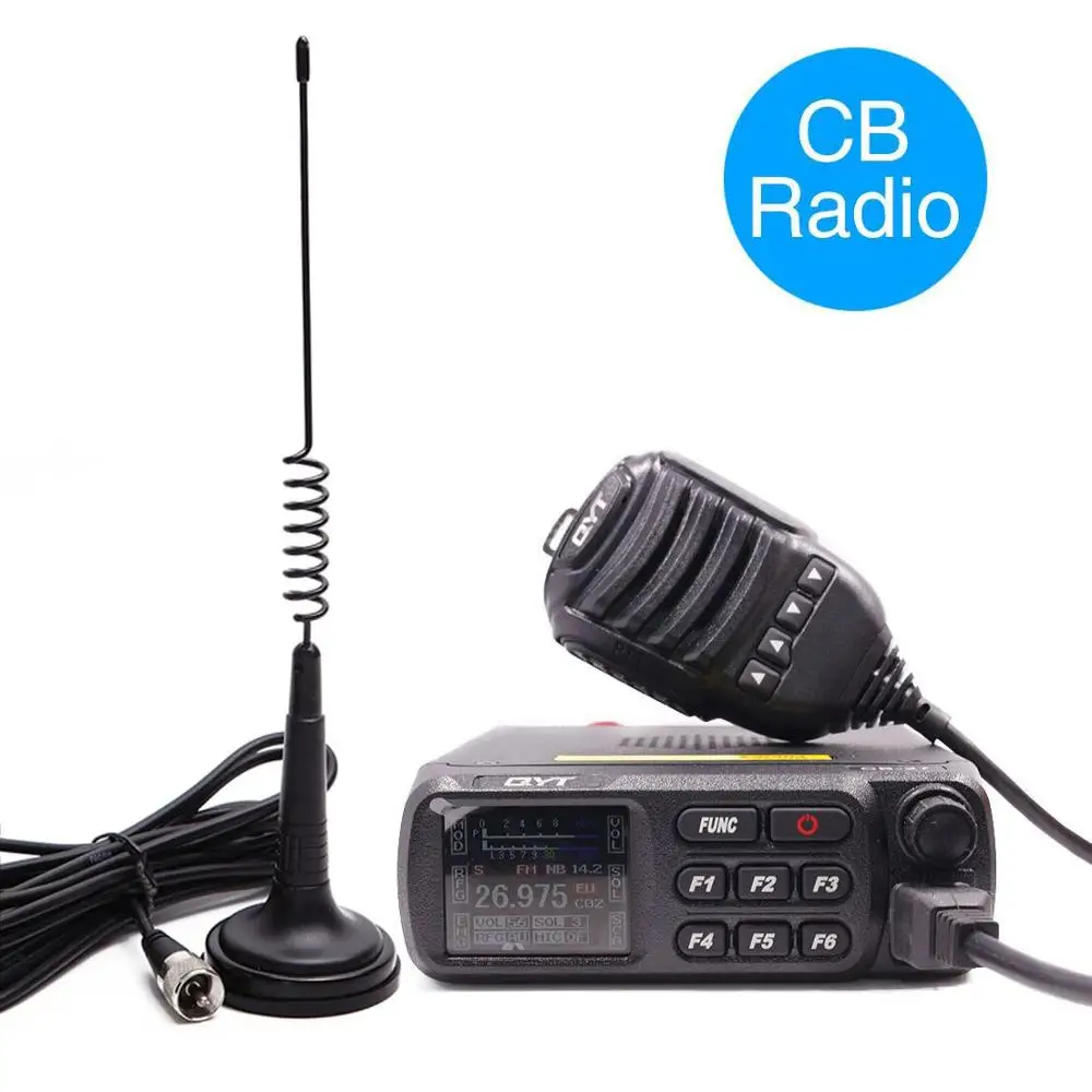 add CB Antenna QYT CB-27 CB радио 26,965-27,405 МГц AM/FM 12/24V 4 W ЖК-дисплей Экран shortware Citizen Band мульти-нормы Ham Мобильная радиостанция CB сертификатом от сертификационной 27 - Цвет: add CB Antenna
