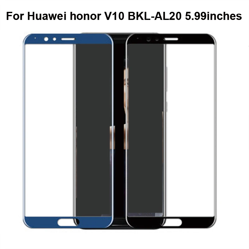 

2PCS Ultra-Thin screen protector Tempered Glass For Huawei Honor V10 V 10 BKL-AL20 5.99''inch full Screen protective