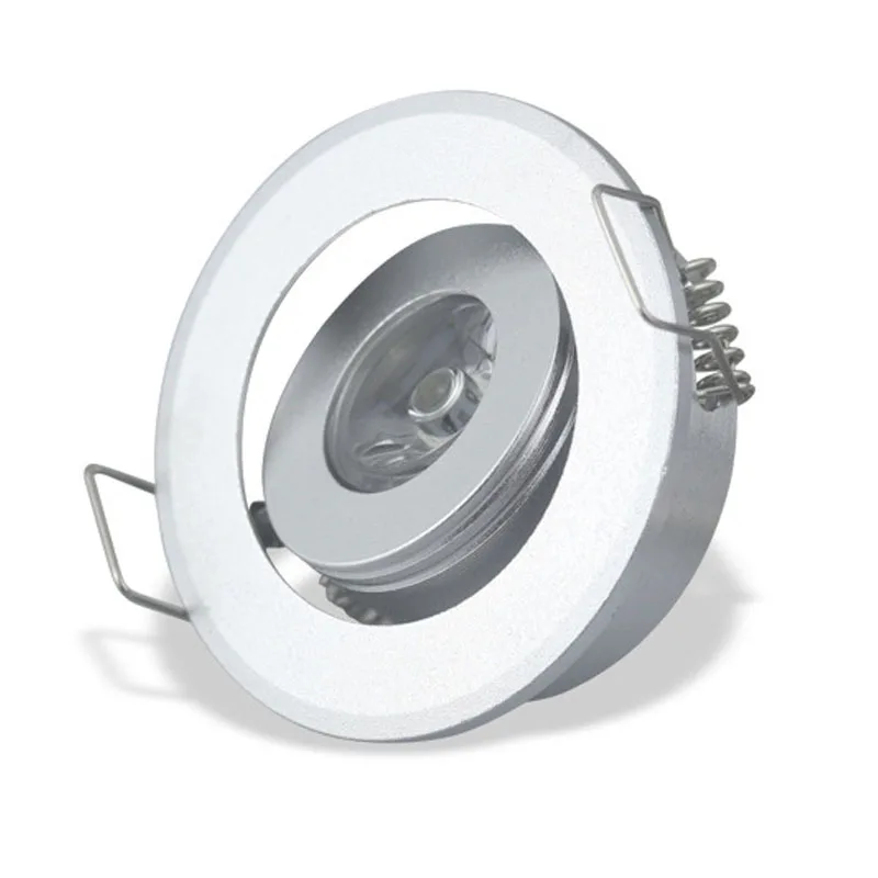 Регулируемый светодиодный встраиваемый мини светильник 1 Вт 3 потолочный под