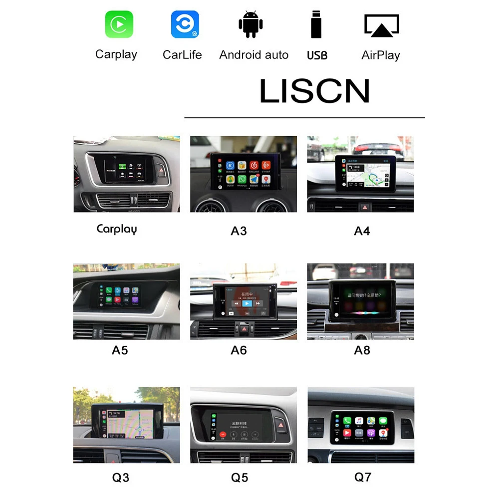 Беспроводная камера Carplay для Audi A1GB Q1 MMI 3g 2010~ интерфейс задняя Передняя парковочная камера Android дисплей Улучшенный декодер