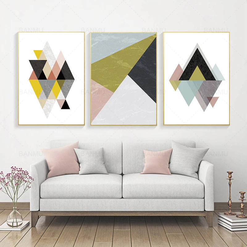 

Modern DIY watercolor abstract painting poster wall art painting canvas art print Home Decor Painting for living room no frame